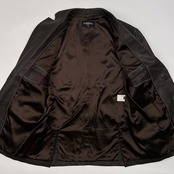 FERRARA ITALY イタリア製生地 ラムレザー 2B テーラードジャケット ブレザー サイズ 95 /羊革 本革 /ブラウン