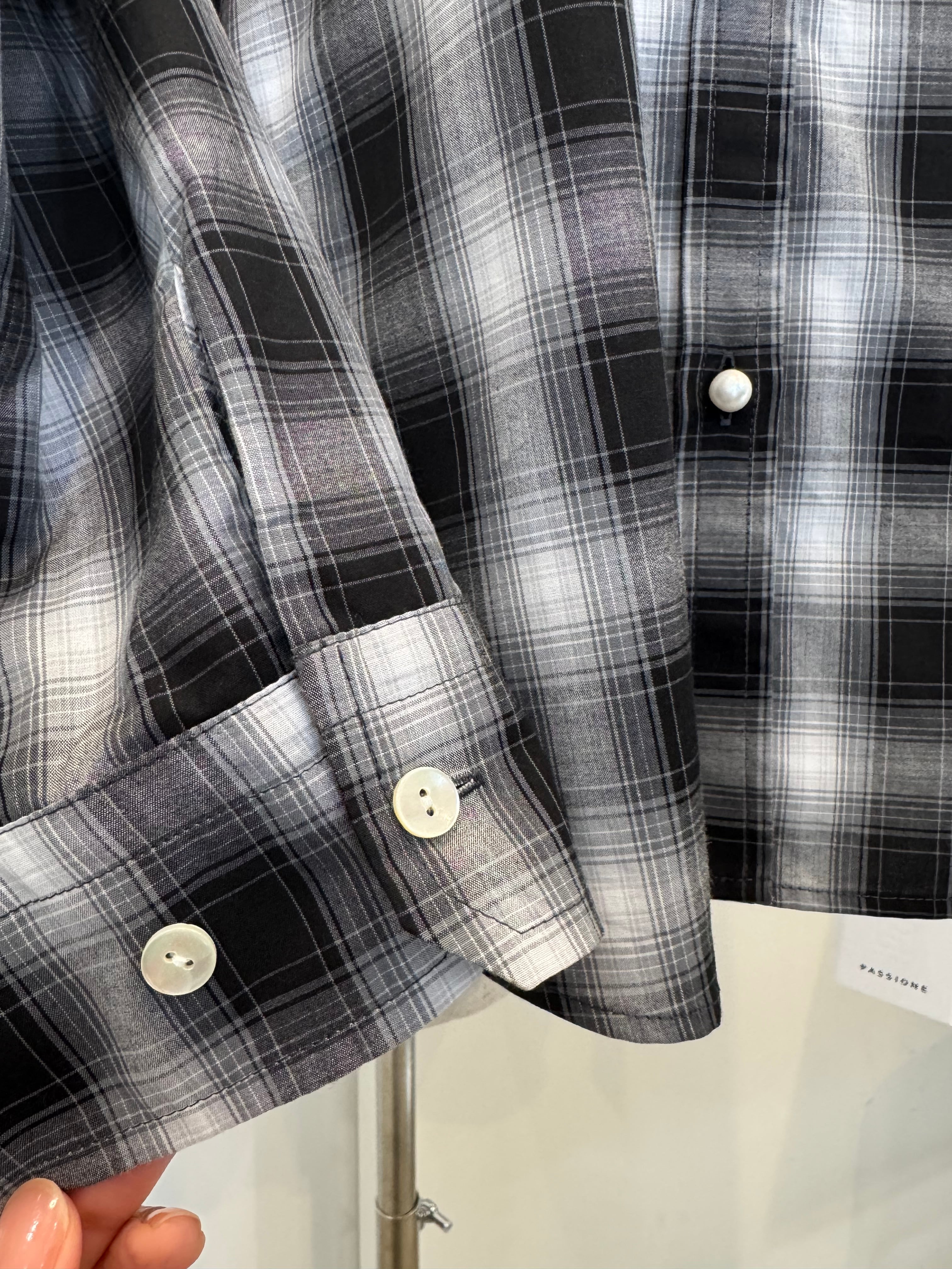 【PASSIONE】パールボタンチェックシャツ