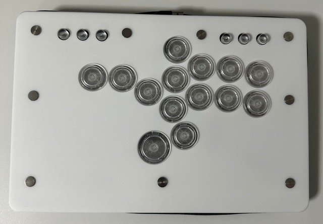 PUNK WORKSHOP MINI HITBOX White ボタン増設（左下、左上）レバーレスコントローラー | 闘具 Tougu
