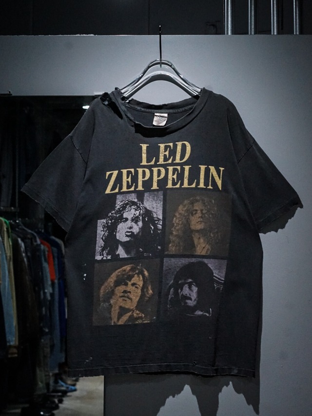 【add (C) vintage】"90's" "LED ZEPPELIN" Destroy Vintage Loose T-Shirt