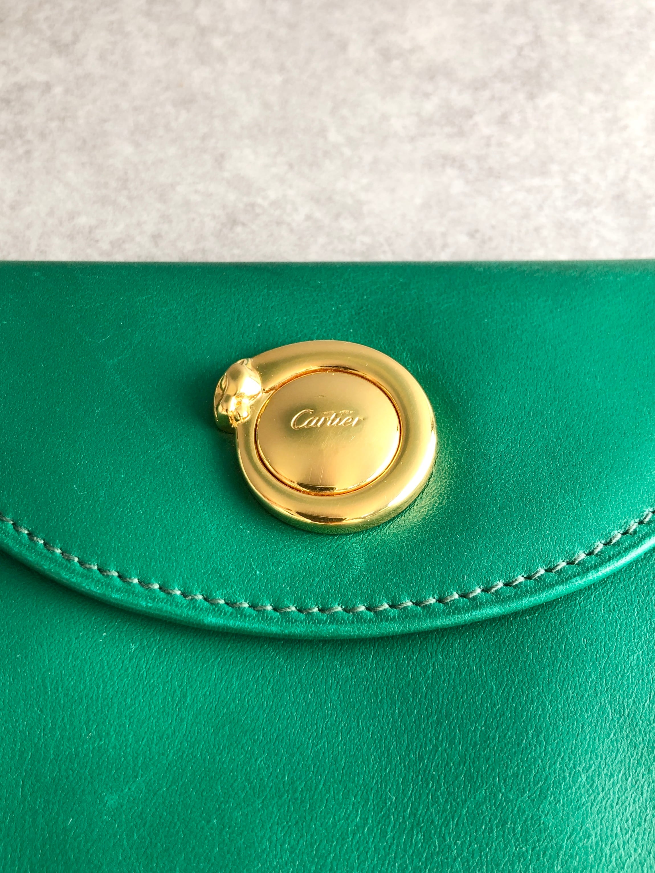 Cartier カルティエ コインケース ブラック レザー パンテール vintage