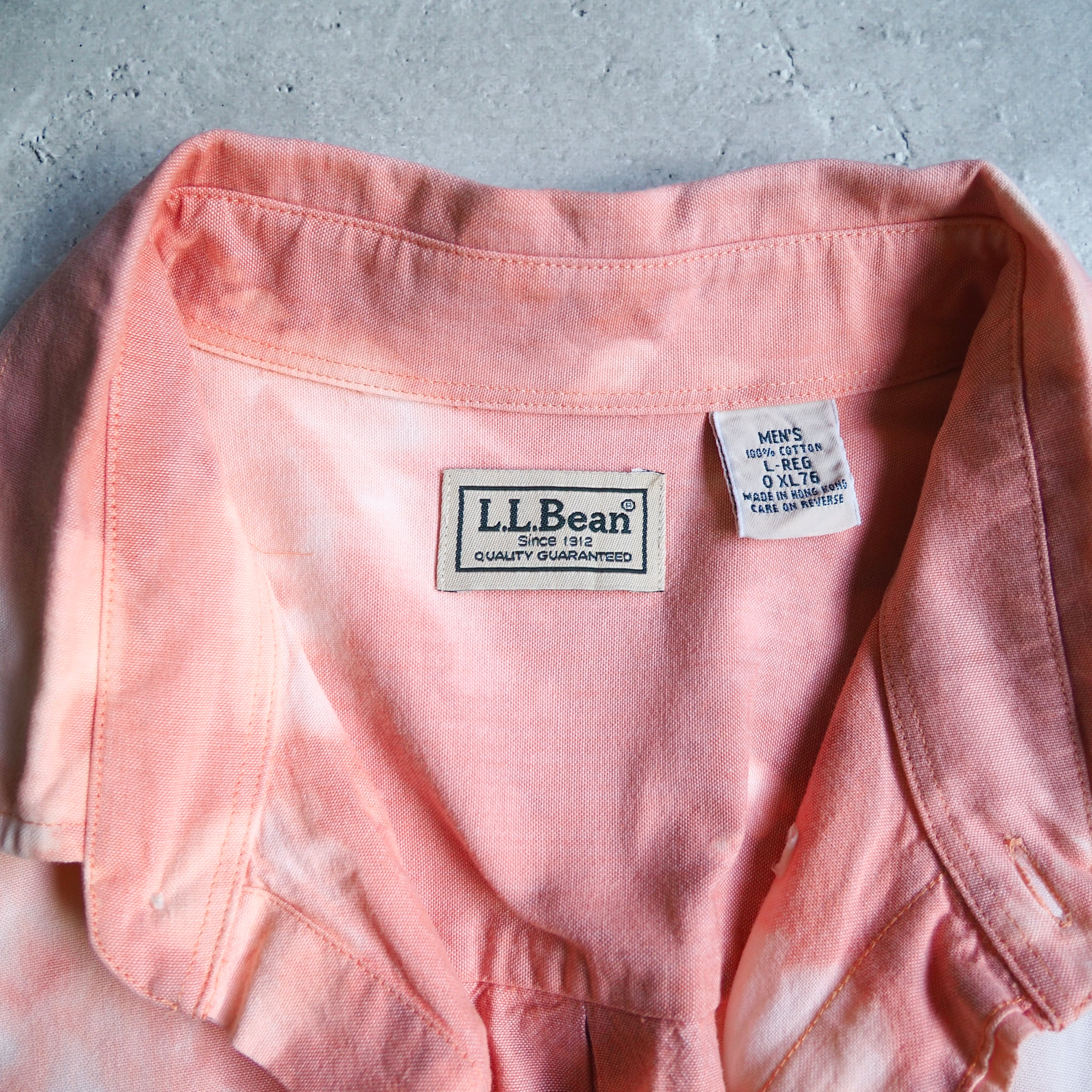 " L.L.Bean " Beautiful Flamingo pink Color Tie dye Over silhouette shirt