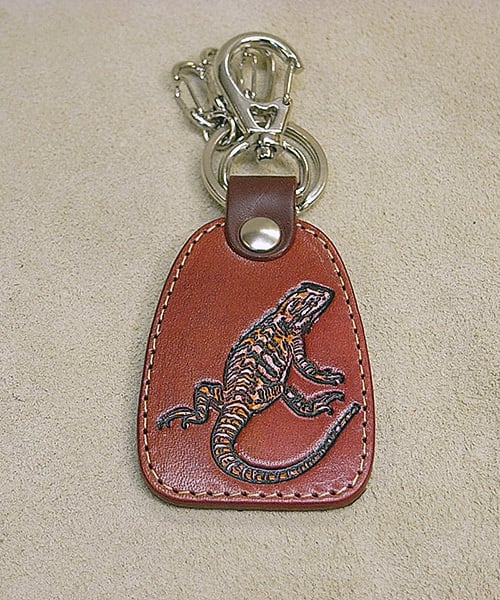 3連キーホルダー3：フトアゴヒゲトカゲ | あとりえ ぎん WEB-SHOP