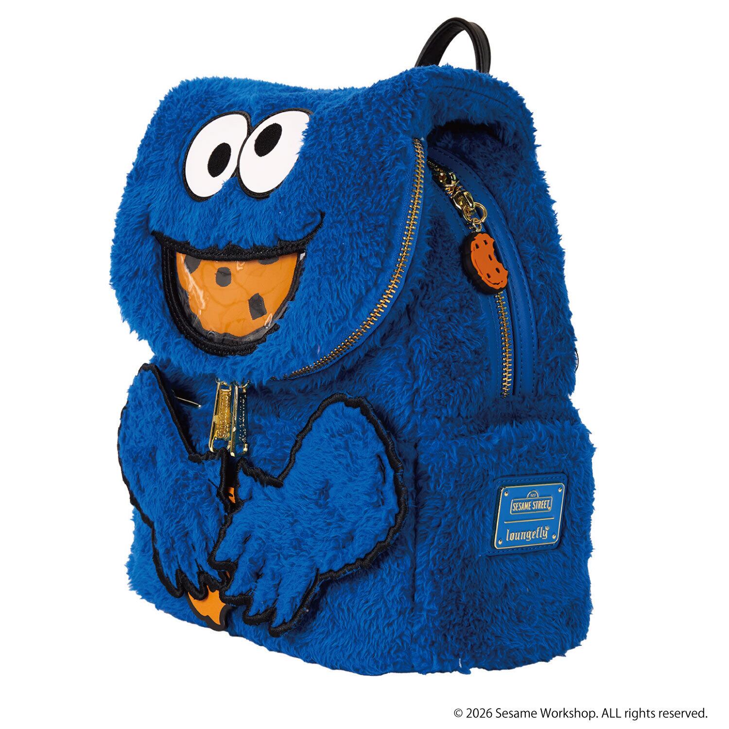 LF SESAME STREET COOKIE MONSTER PLUSH MINI BACKPACK_SESBK0013