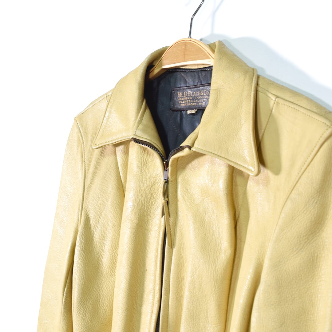 50s W.B.PLACE & CO. ヴィンテージ レザージャケット 鹿革 ディア
