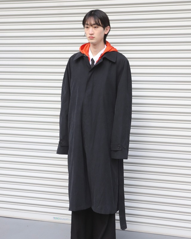 micro suede over size soutien collar coat