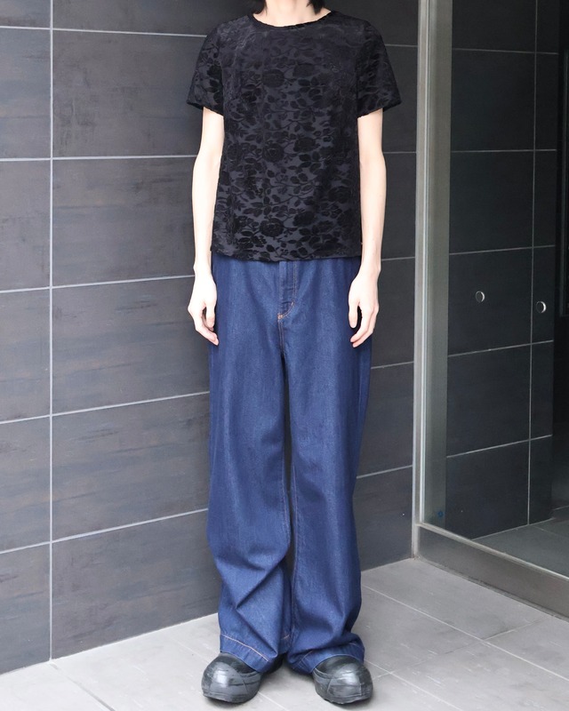 floral flocky design top