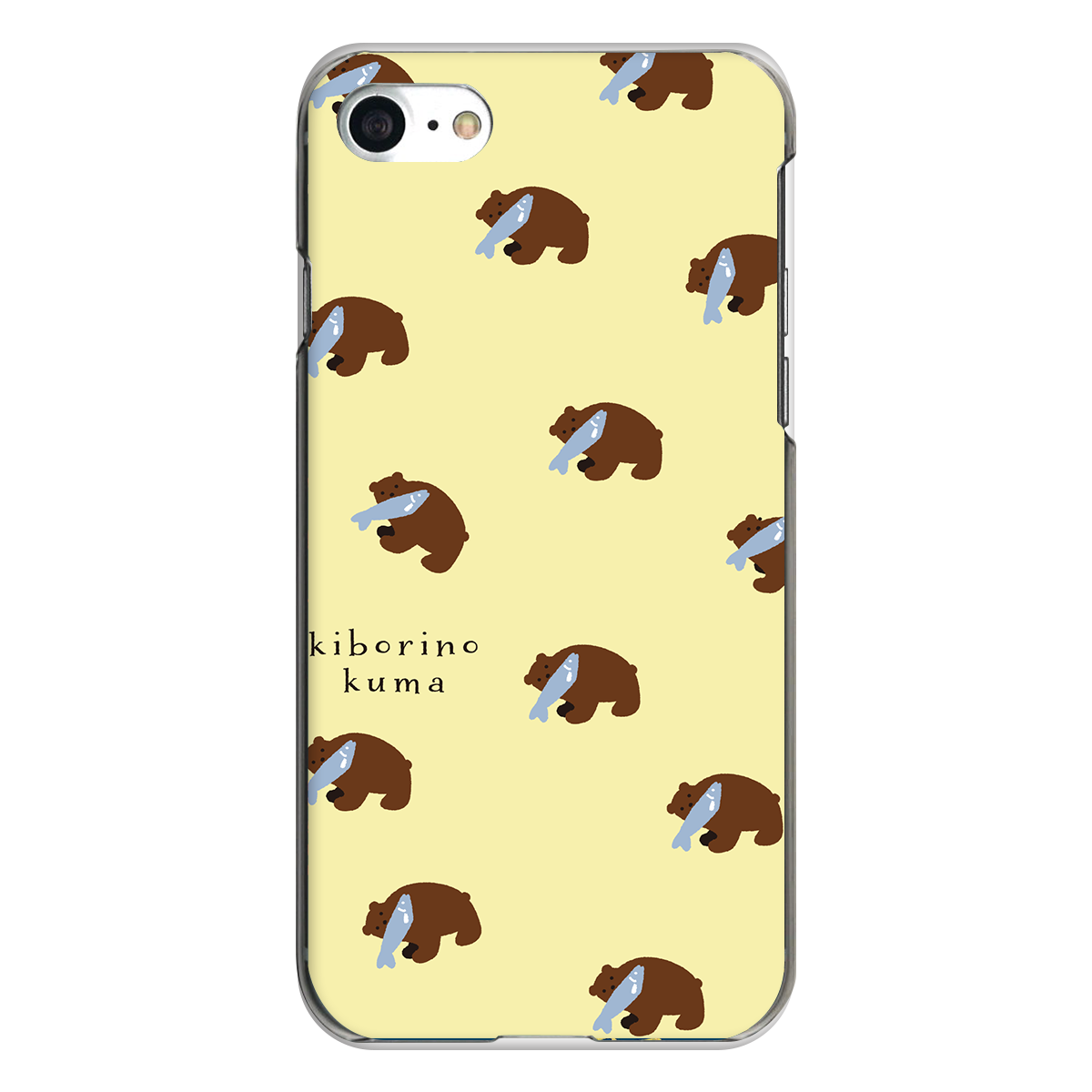 iPhone対応 スマホ ハードケース クリア 木彫りの熊 いっぱい 民芸 デザイナーズ 【iPhone17 / iPhone16e / AQUOS / Xperia 他 iPhone / Android ほぼ全機種対応】 |desr2580