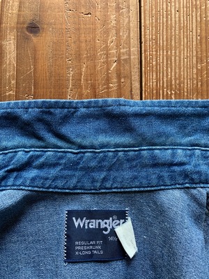 80's Wrangler 70127MW デニムウエスタンシャツ 表記(14 1/2-32)