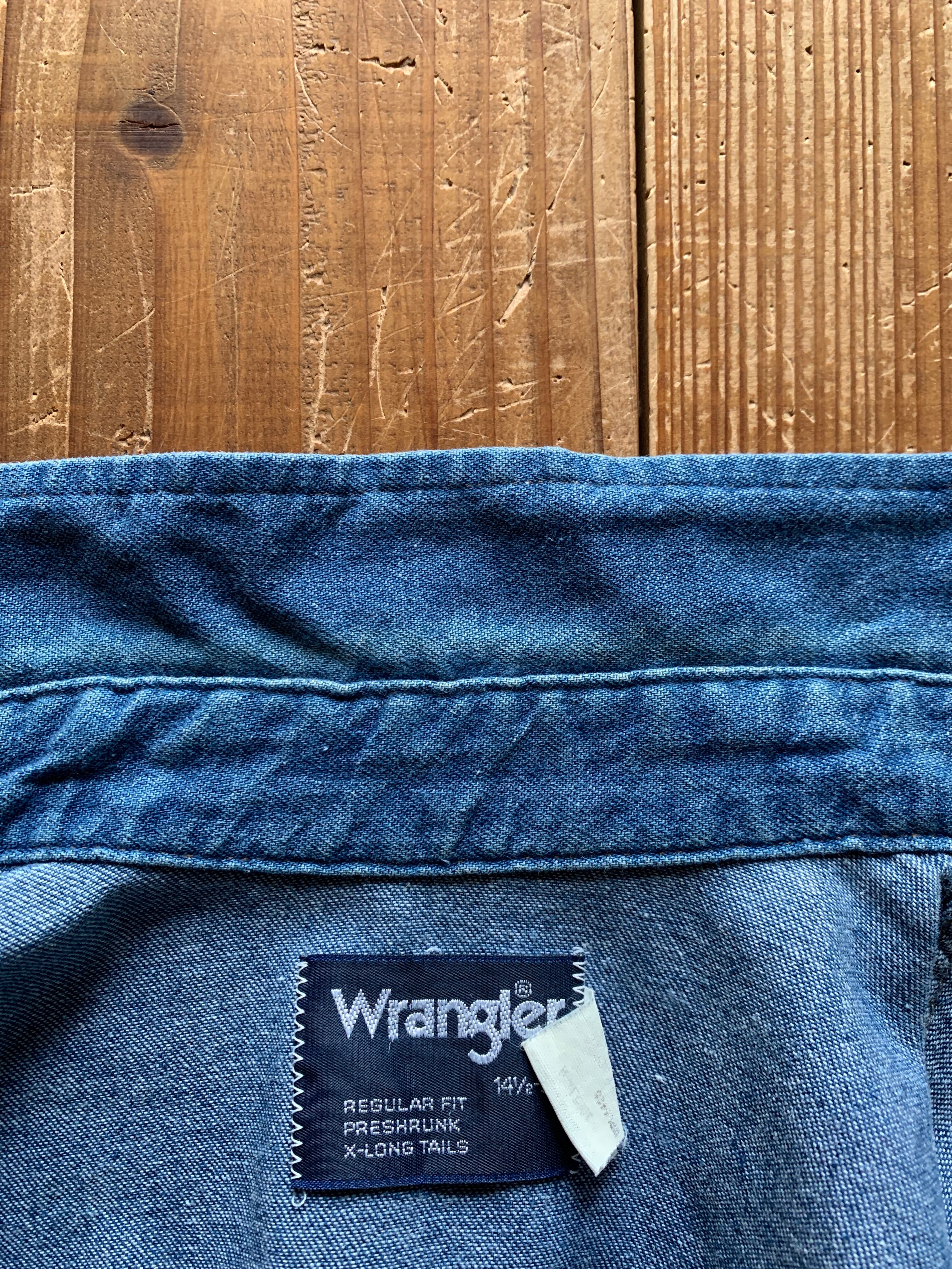 80's Wrangler 70127MW デニムウエスタンシャツ 表記(14 1/2-32)
