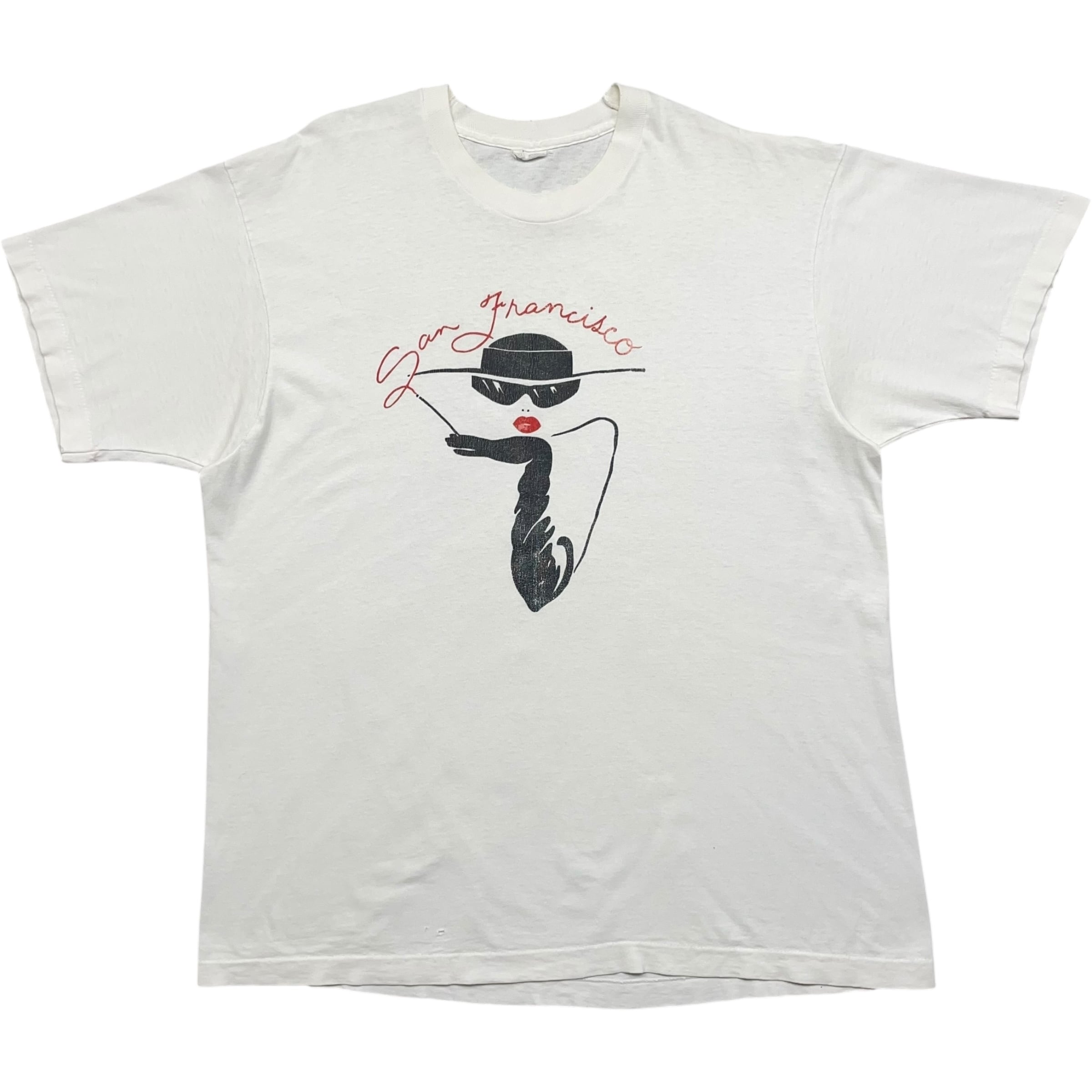 《XL》unknown Tシャツ フロントプリント ホワイト シングルステッチ 90年代 vintage no.8302