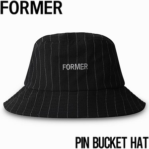バケットハット 帽子 FORMER フォーマー PIN BUCKET HAT BLACK PIN FHW-24124 日本代理店正規品