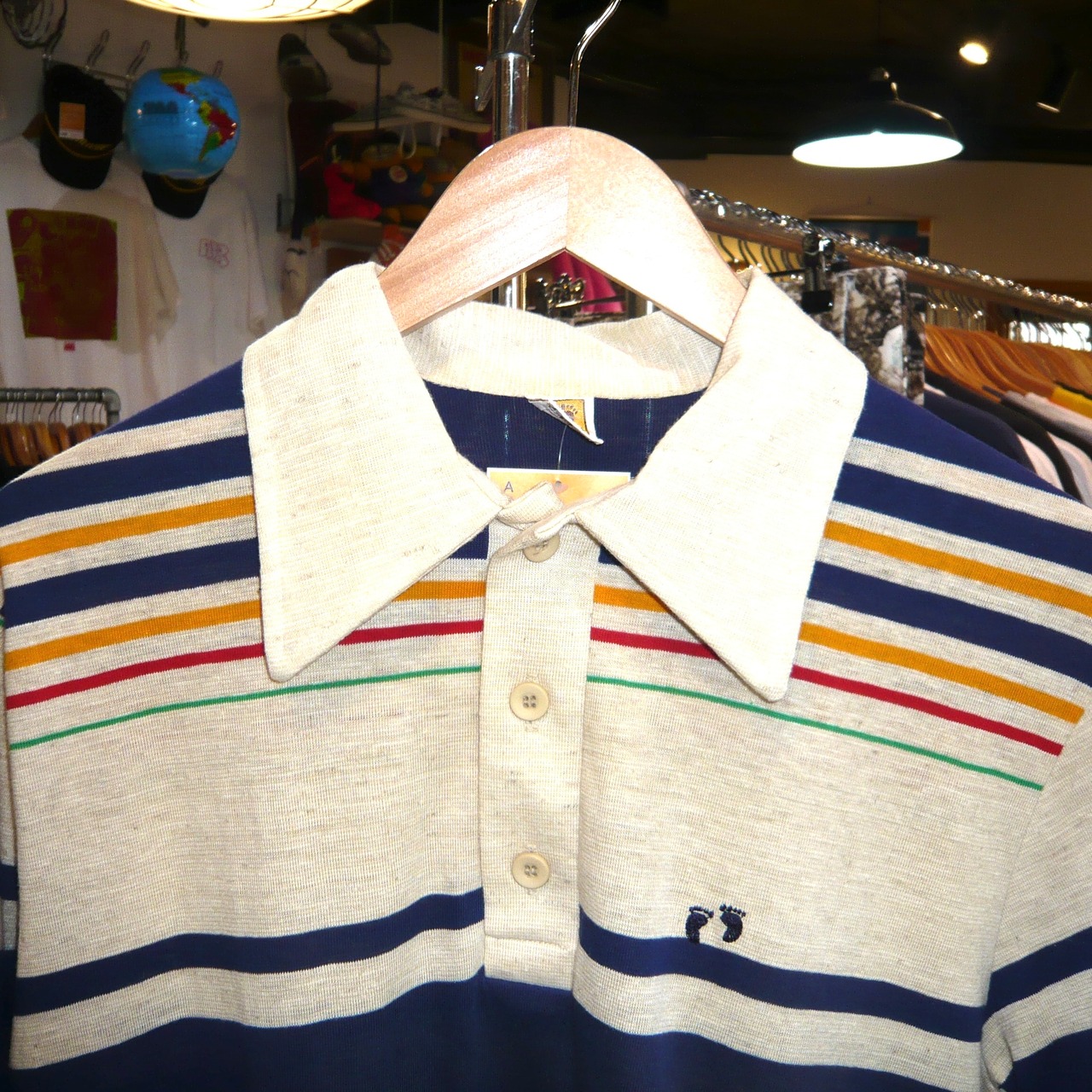 70s HAN TEN ハンテン ポロシャツ ボーダー