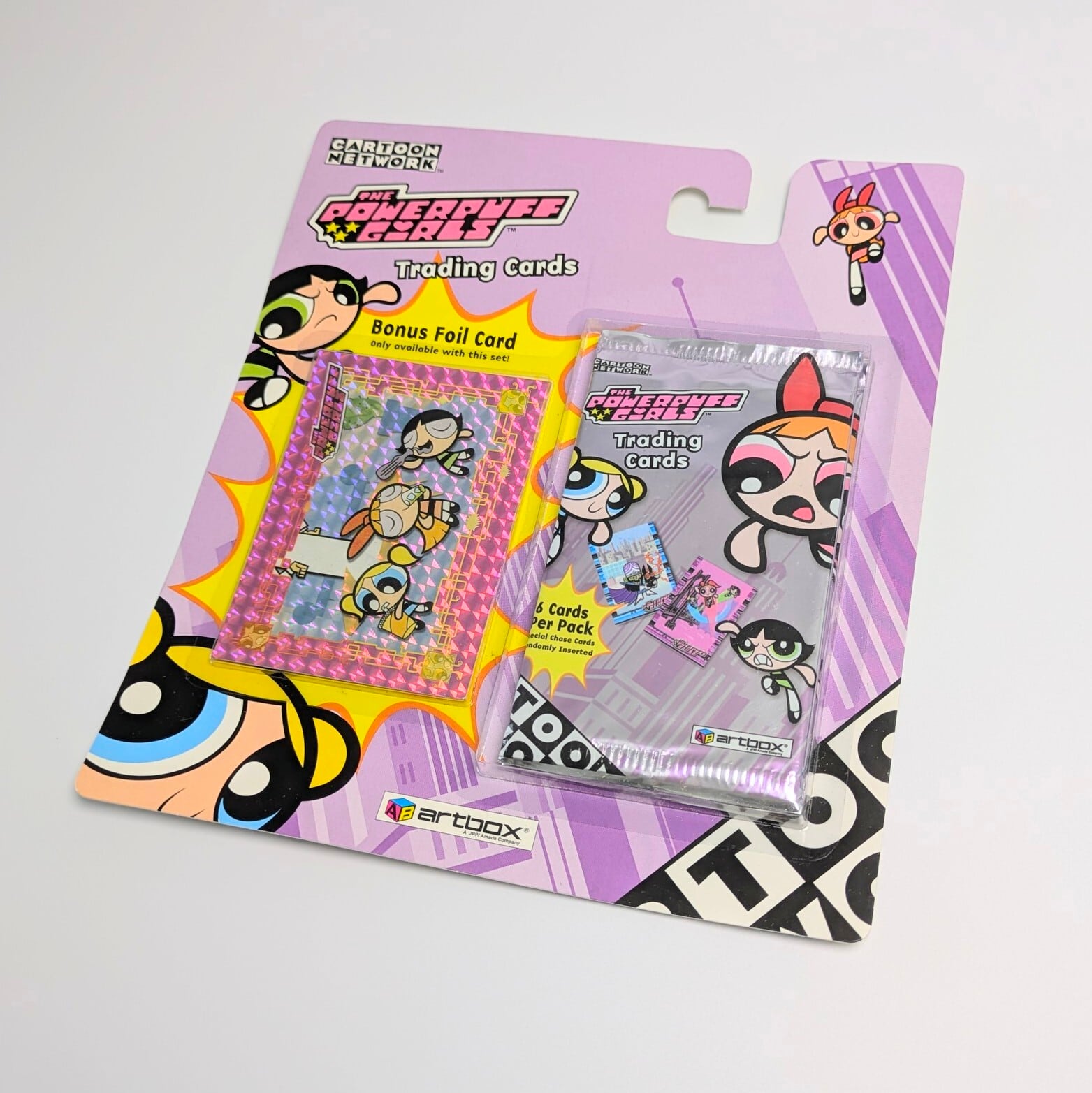 ☆DEADSTOCK 2000年製☆ 送料無料!【 パワーパフガールズ( The Powerpuff Girls )】Trading Cards SPECIAL SET カートゥーンネットワーク CARTOON NETWORK / VINTAGEトレカ単品 (1個=6CARDSが2個 +1BONUS Card)〚アメリカン雑貨 アメトイ〛