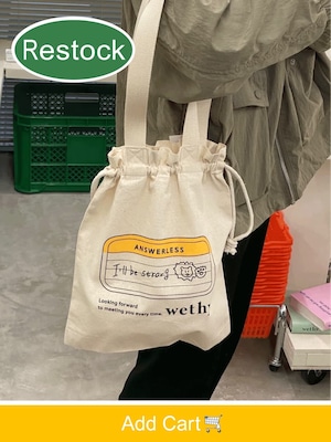 wethy 巾着バッグ トートバッグ