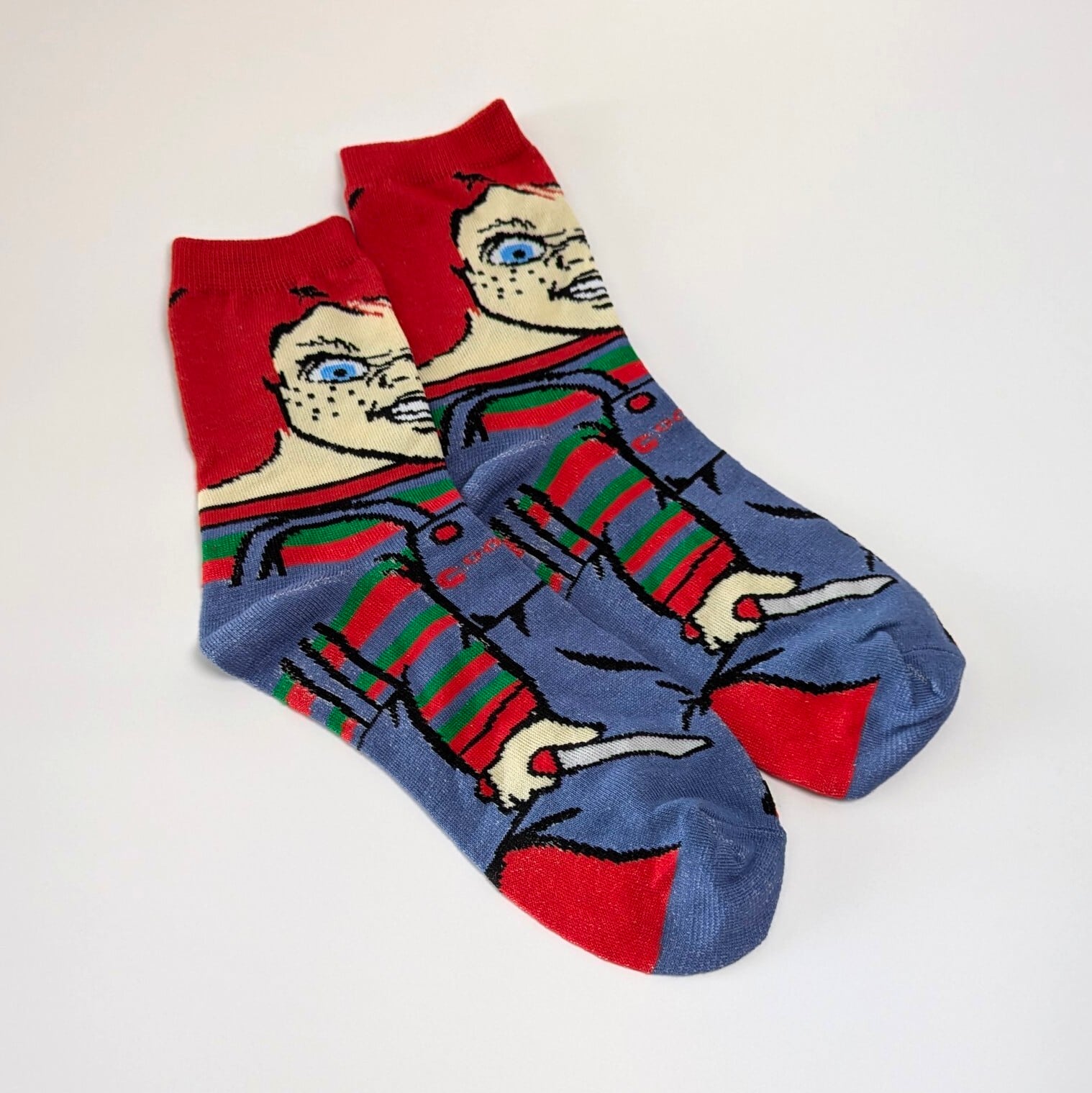 ♧【 crew socks / クルーソックス 】『 チャイルド・プレイ / チャッキー 』 靴下 / ソックス 〚アメリカン雑貨 アメトイ〛