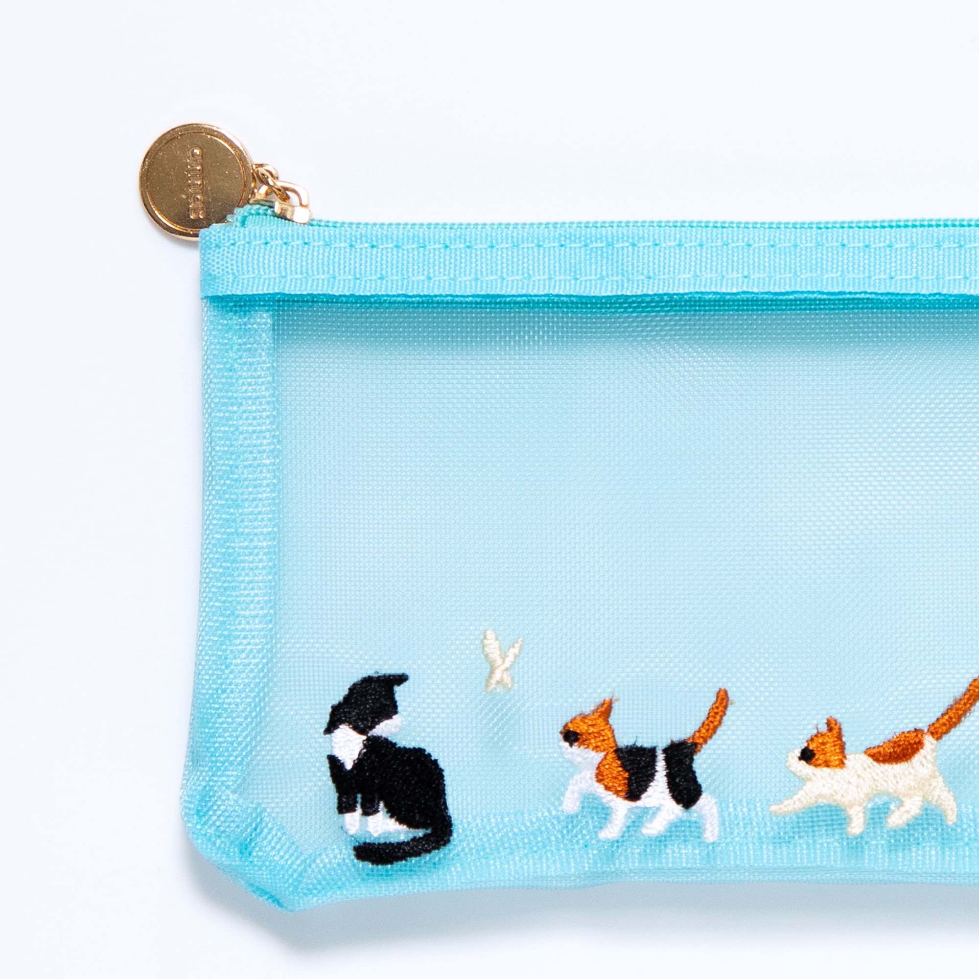 annas刺繍文具】刺繍メッシュペンポーチ｜ネコ | Net store アンナとラパン