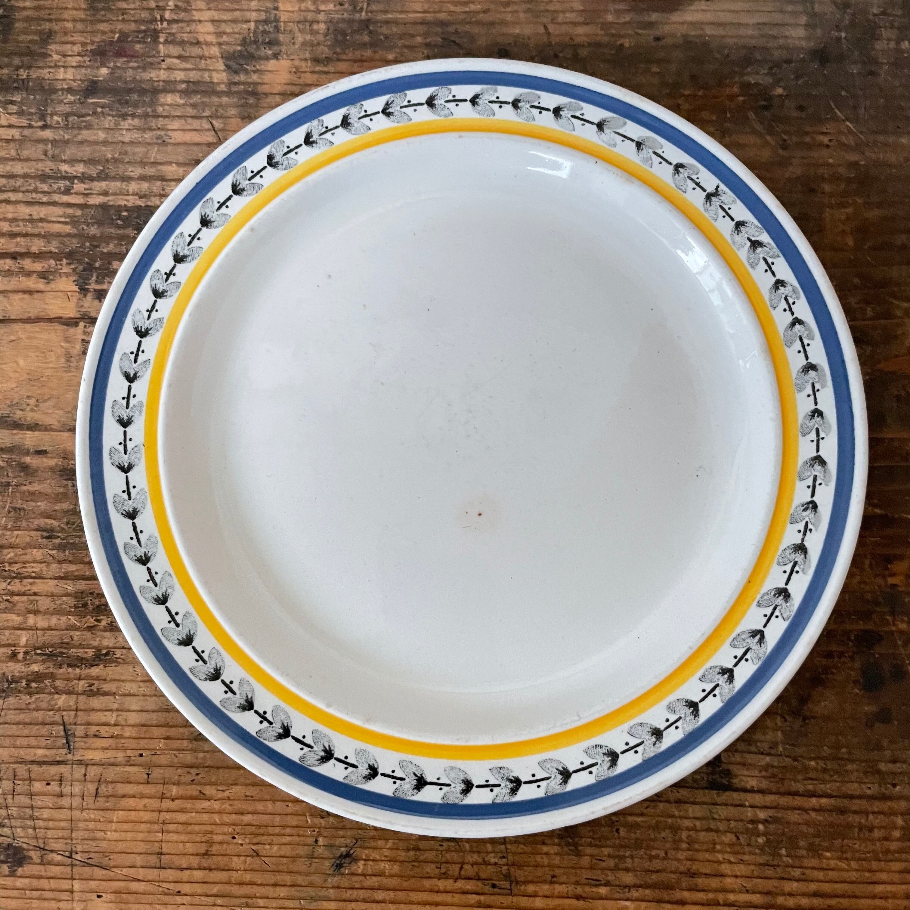 青と黄色のプレート1