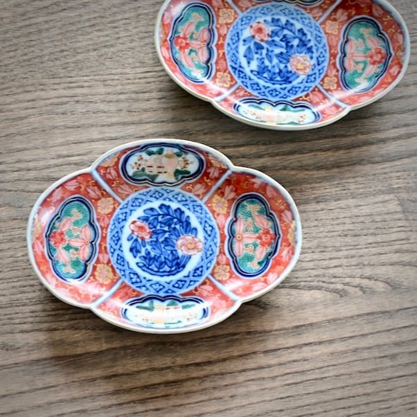 51304】伊万里 木瓜赤絵皿 江戸/ Imari Mokko Plate ( Japanese quince