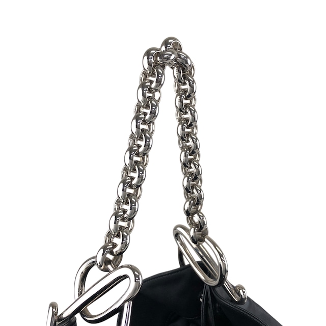 LOEWE ロエベ ショルダーバッグ ブラック ロゴ レザー チェーン ホーボーバッグ vintage ヴィンテージ オールド zm3zxy