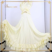 フラメンコ 衣装 MAKIS COSTUMES マキコスチューム ファルダ ペチコート スカート イエロー系 シージョ ピキージョ 無地 ボランテ フリル シンプル 練習 レッスン 黄 明るい 光沢 高級感 上品 かわいい