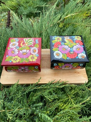 ペトリキフカ・ジュエリーボックス 12сm（ホメンコ）