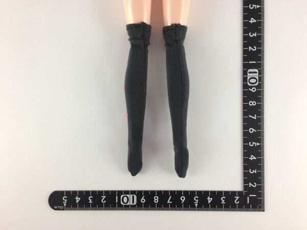 ドールアクセサリ 1/6 女性用 靴下 ストッキング 黒 桃点 BS188 - 画像2
