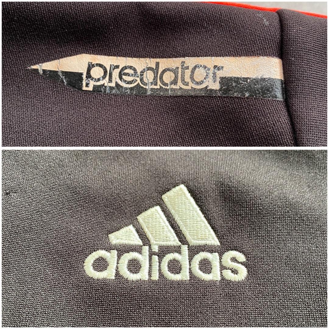 adidas アディダス トラックジャケット 刺繍 M 黒 オレンジ 13738 | fuufu