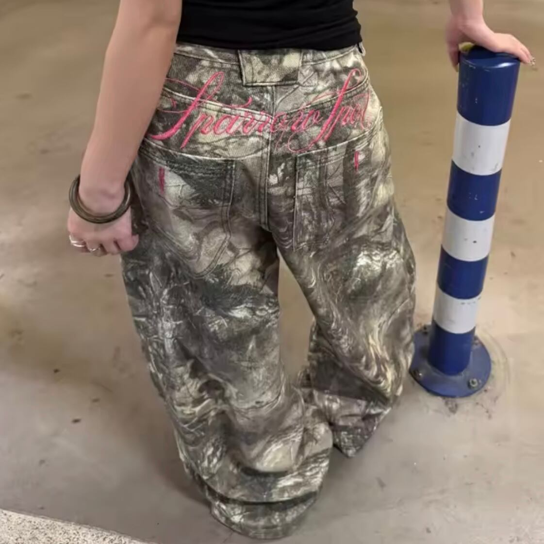 迷彩 カモフラ ワイドパンツ バギーパンツ ストリート Y2K カーゴ 商品 