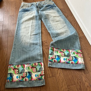 エスニックブーツカットデニム