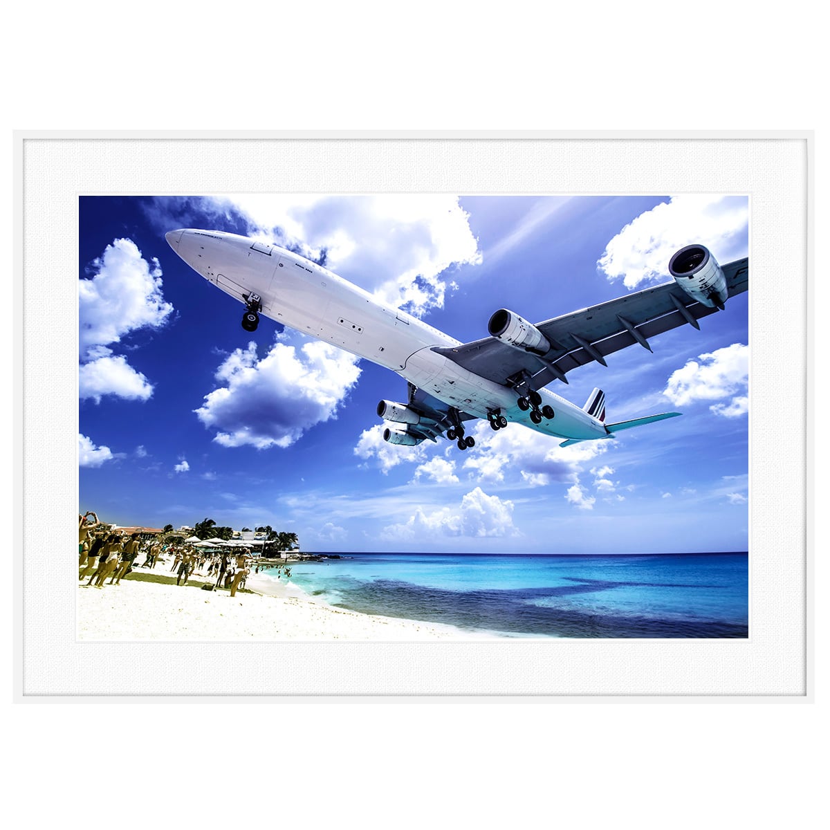飛行機と海 | インテリアアート写真・通販のアートスクワッド