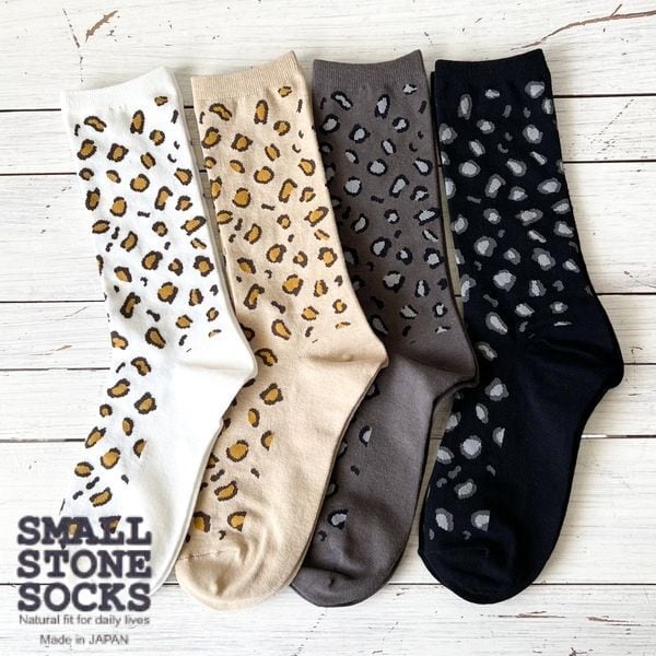 SMALL STONE SOCKS レオパード柄 クルーソックス so1161