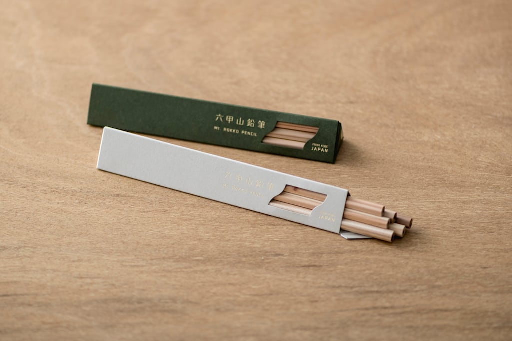 六甲山鉛筆（6本入 ×2P / 2B ）（GREEN&GRAY） | MAR_U Web Shop