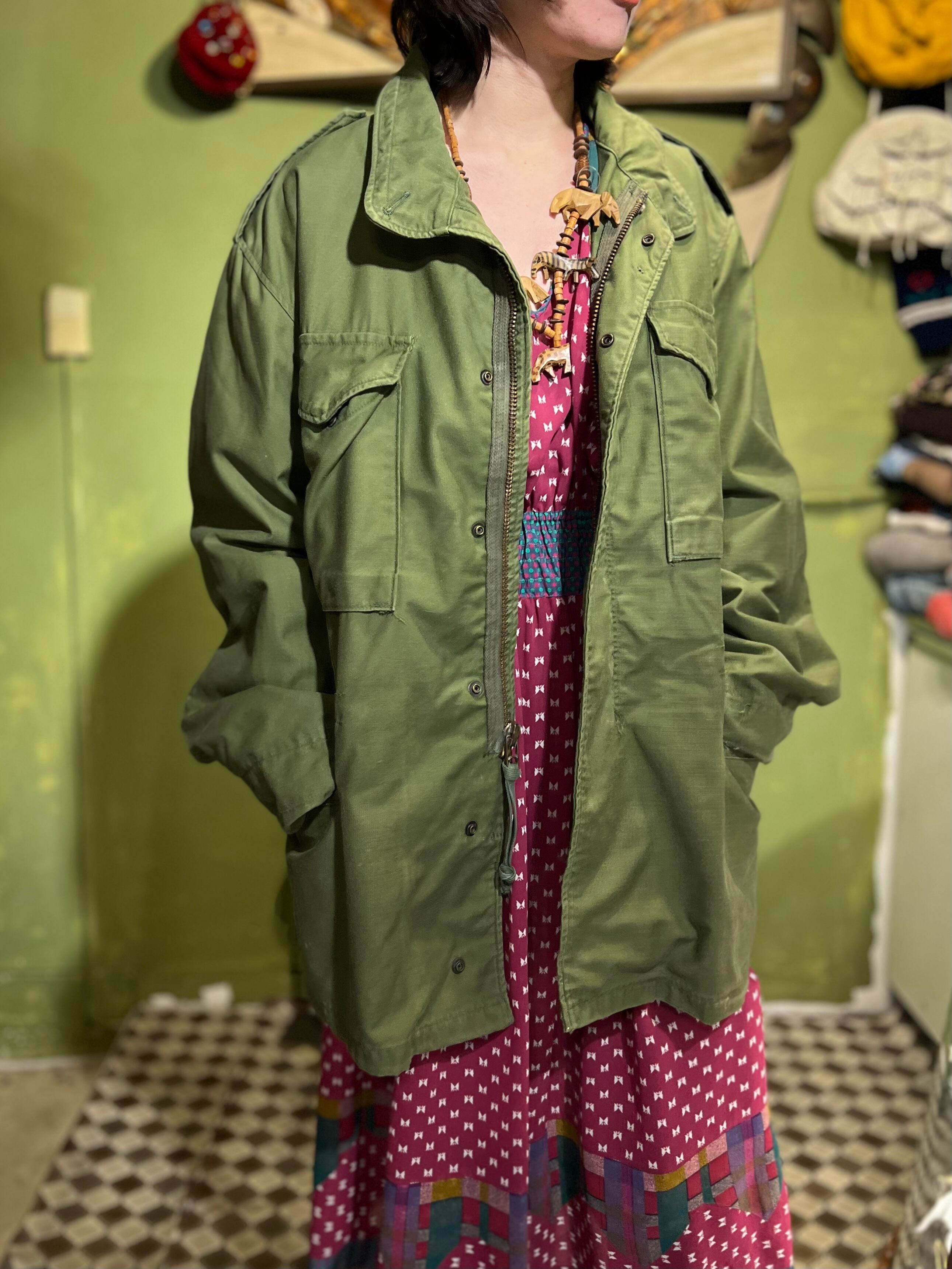 Vintage green military jacket ( ヴィンテージ グリーン ミリタリー