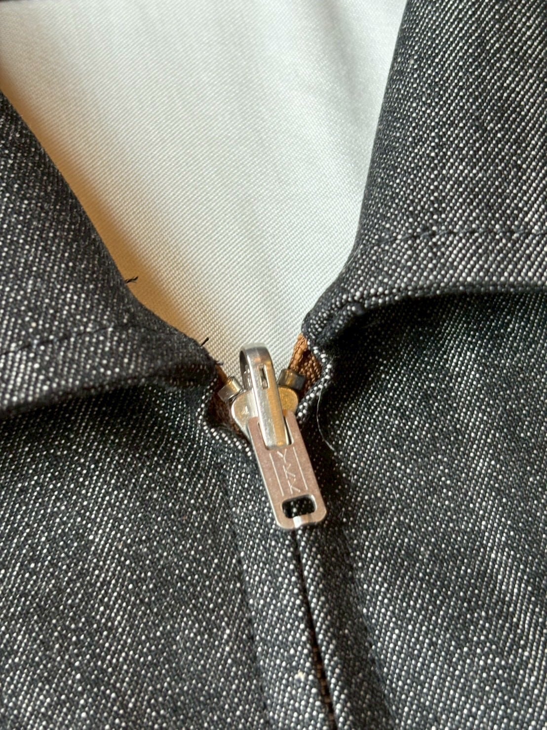 THREEFACE THREE SKULLS VIETNAM JACKET BLACK DENIM | vintage