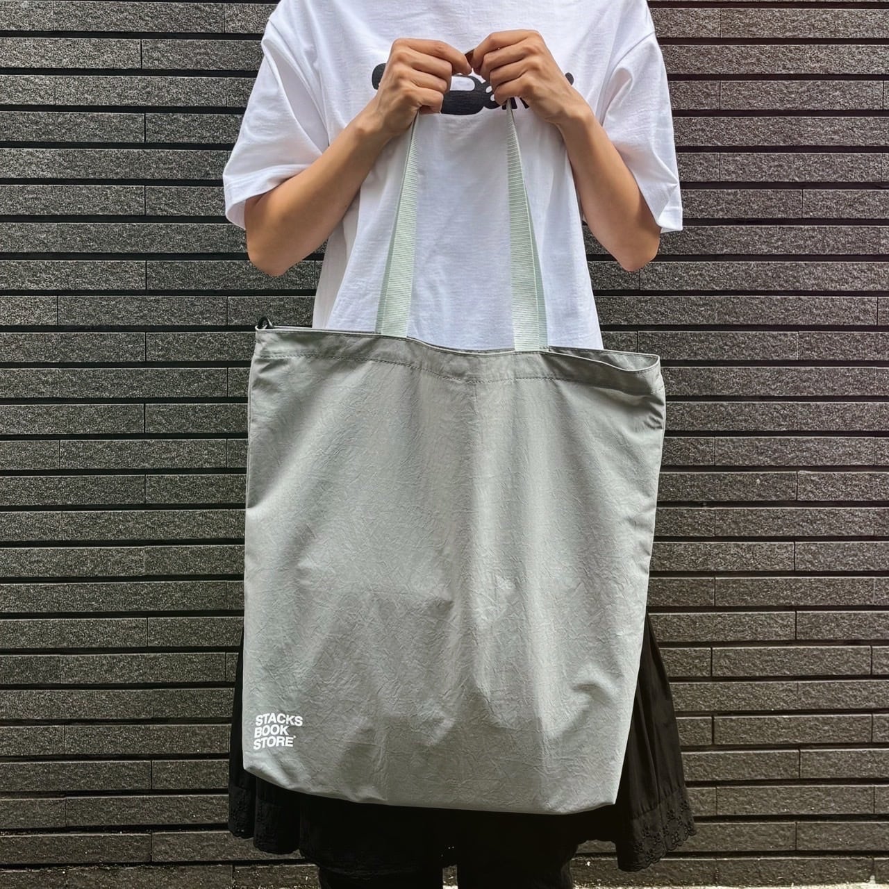 stacks bookstore - 2way nylon tote | stacks bookstore