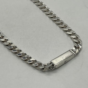 グッチ GUCCI ロゴ 喜平チェーン ネックレス Ag925 希少