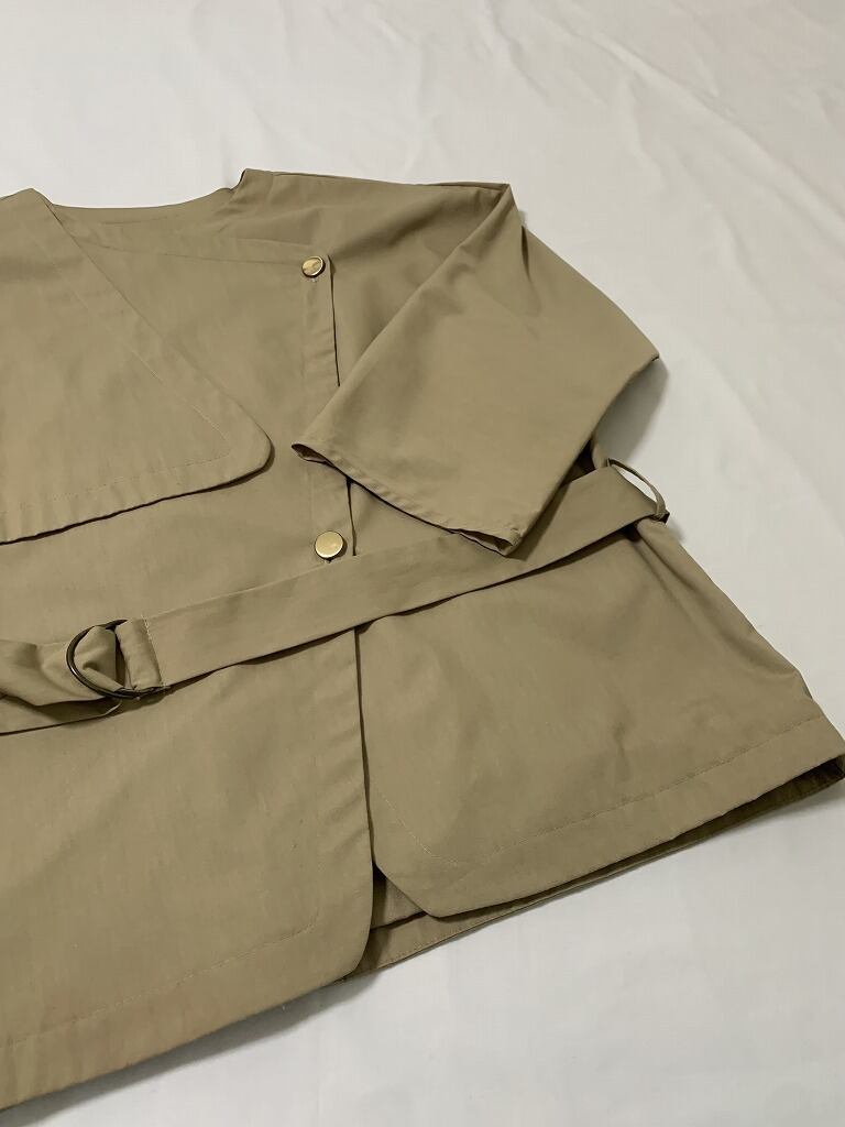 1980's Asymmetry Design No Collar Jacket