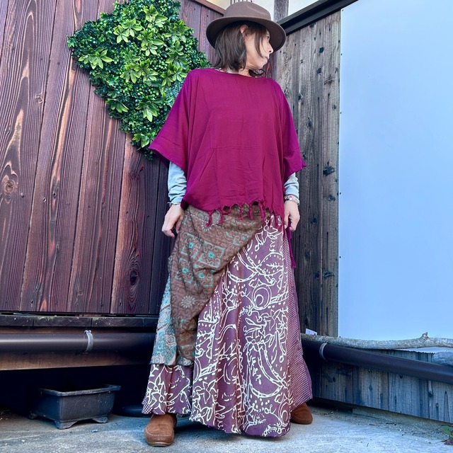 シルク巻きスカート1611