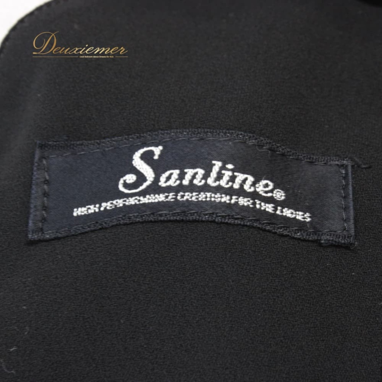 社交ダンス 衣装 Sanline サンリーヌ ドレス ワンピース スタンダード ブラック系 黒 フォーマル ノースリーブ 袖なし ラインストーン シンプル 無地 スタンダードドレス 上品 大人っぽい きれいめ 華やか エレガント ダンスパーティー パーティドレス ステージ衣装 発表会 レディース オールシーズン ボールルームダンス ソシアルダンス