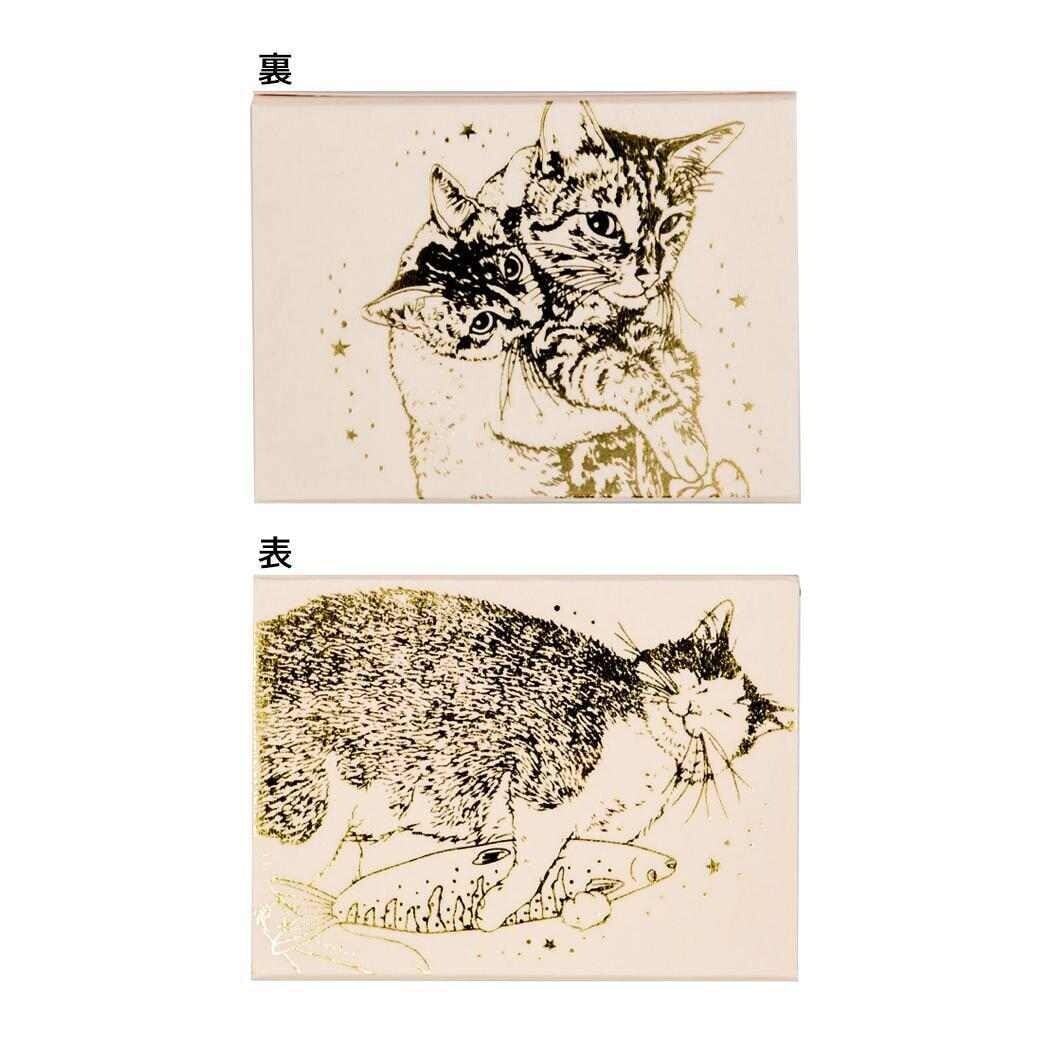 ROKKAKU x 365Cat Art メモ入りミニBOX Cat Art Collection pink ねこ