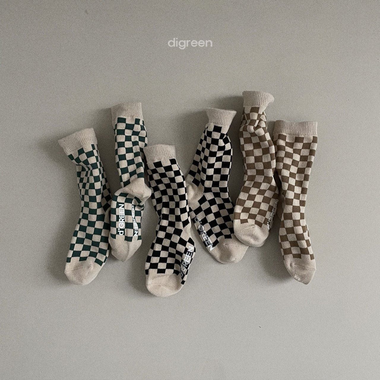【予約】digreen Checker socks