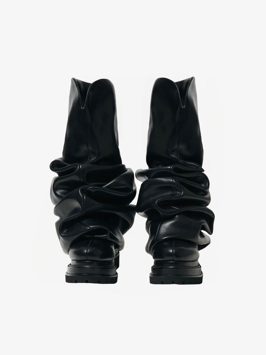 POOLDE／melted boots black 25AW】POOLDE プールデ / Melted Wedge Boots | TRENTオンライン
