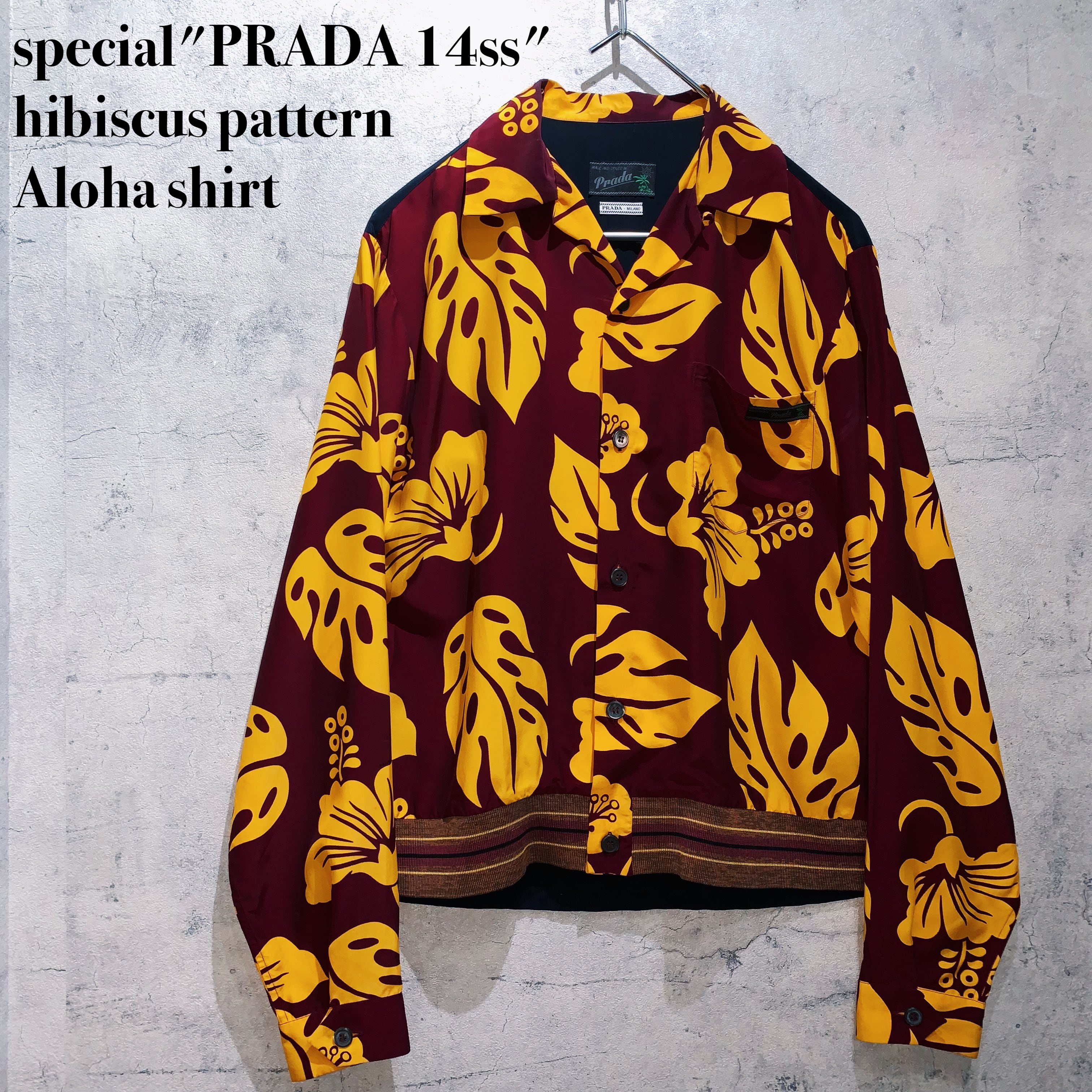 PRADA 14ss アロハシャツ　aloha shirt