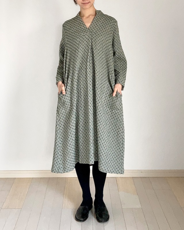 フロントタックワンピース【green】