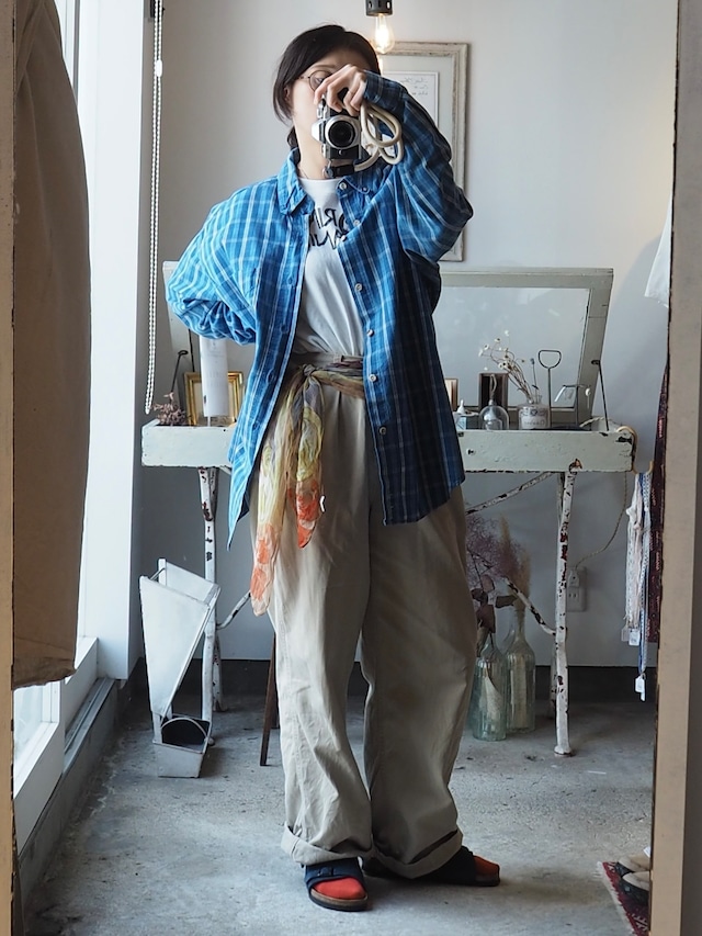1990’s ROBERT STOCKS Cotton Plaid Shirt/L