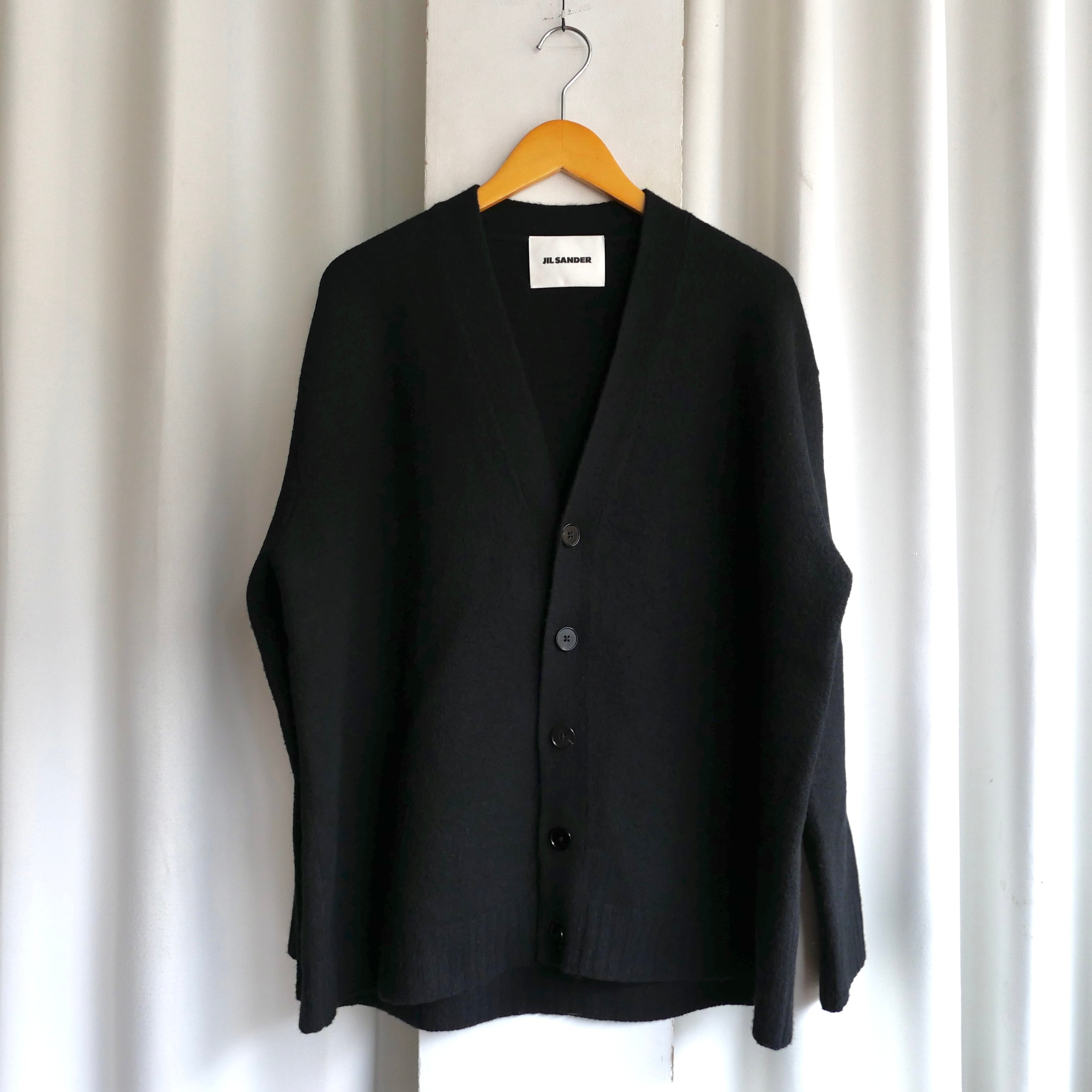 JIL SANDER 24AW MERINO BOILED WOOL CARDIGAN | safarionline