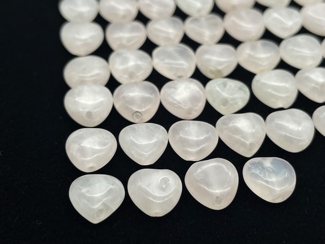 ハート型ハンドメイドビーズ素材セット（ローズクォーツ）