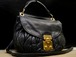 ◆miumiu ミュウミュウ MATELASSE マトラッセ ハンド&ショルダー2way レザートート バッグ 黒◆ 独特なギャザーがmiumiuらしい定番モデル♪