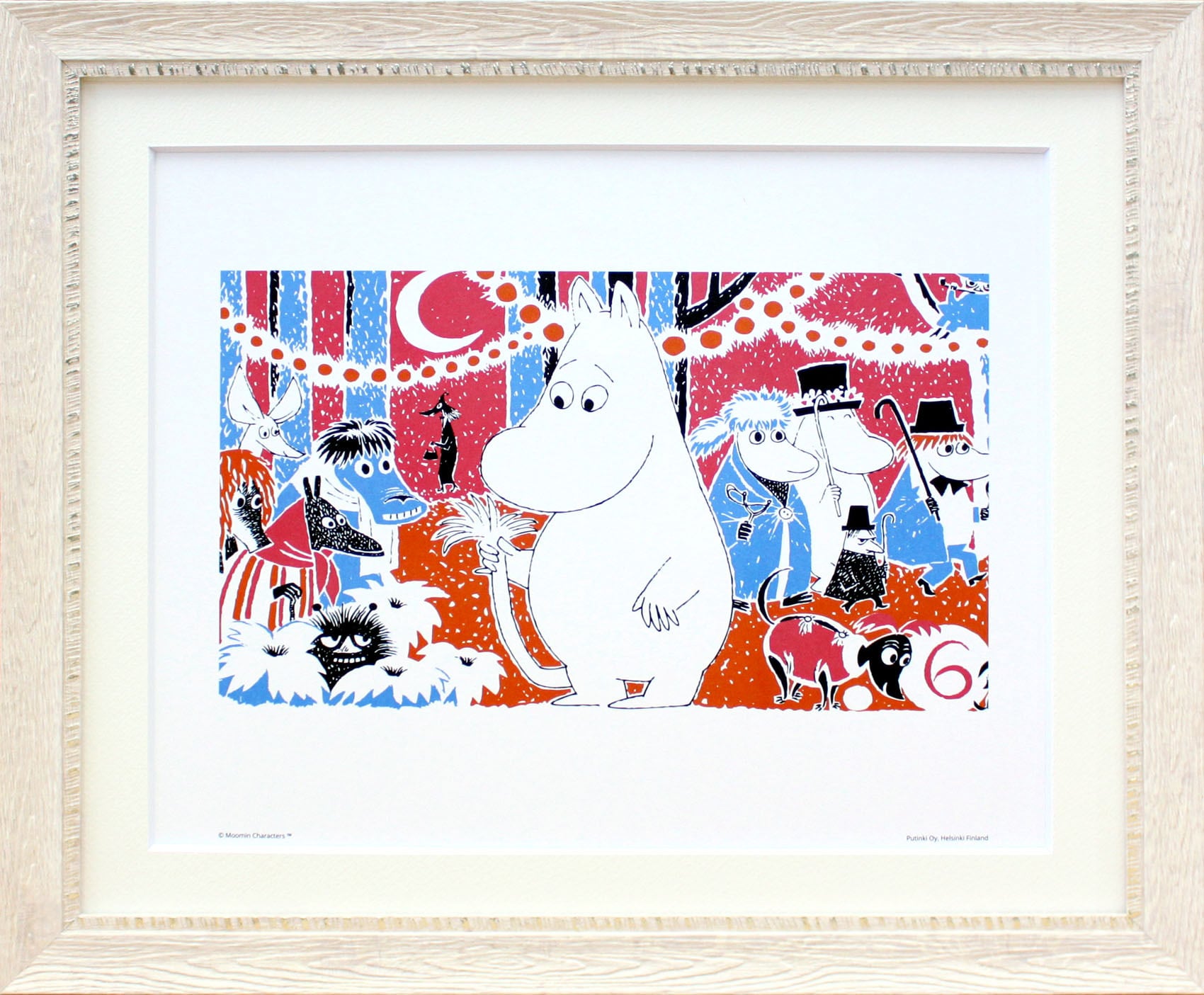 ムーミン 北欧 Putinki「ムーミントロール 6」送料無料 フレーム選択可能 展示用フック付アートポスター 絵画 インテリア アート